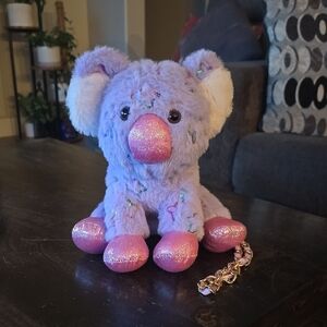 Purple and Pink Plush Koala Kids Bag